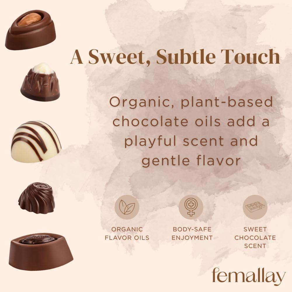 Femallay Organic Vaginal Melts – Chocolate 2 Pack with Applicator | 14-Count Natural Moisturizer