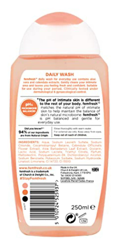 Femfresh Intimate Hygiene Daily Intimate Wash 250ml | Gentle, pH-Balanced Care