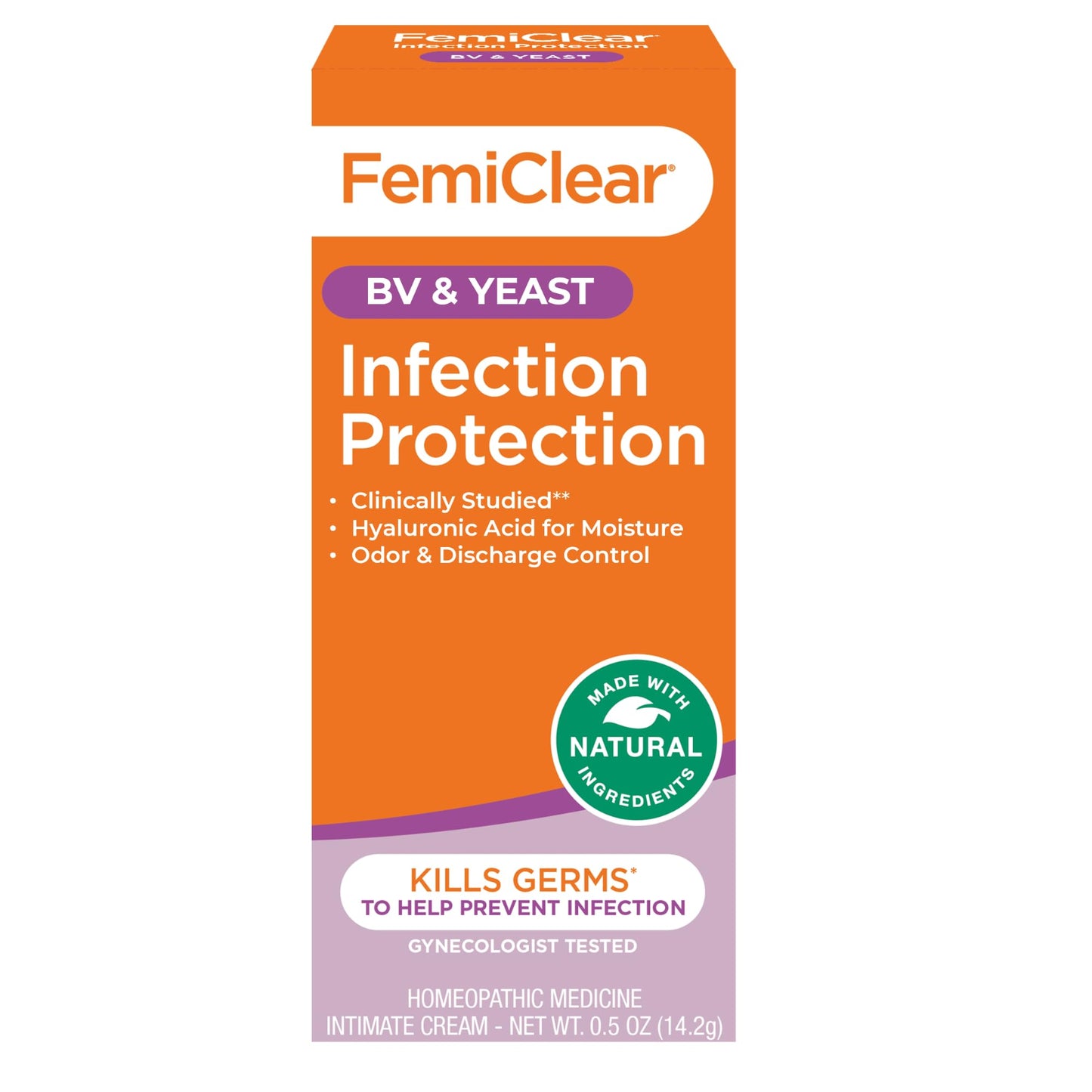 FemiClear Infection Protection Cream for BV & Yeast – Natural Feminine Care