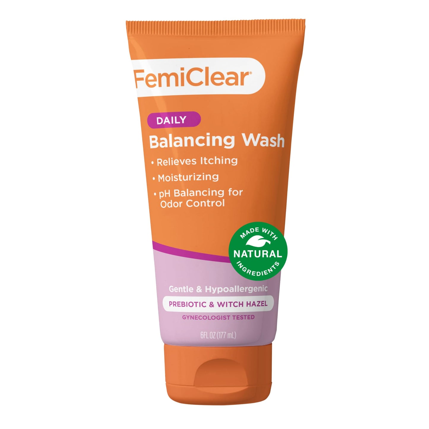 FemiClear Soothing Daily Feminine Wash | Gentle, pH-Balancing Cleanser for Sensitive Skin (6 fl oz)