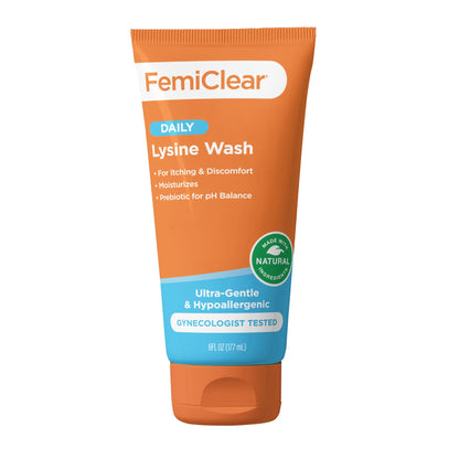 FemiClear Ultra-Gentle Feminine Wash – Lysine & Lemon Balm | 6 oz