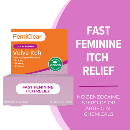 FemiClear Vaginal Ointment | Pure Botanical Extracts | External Comfort 0.5oz (Pack of 2)