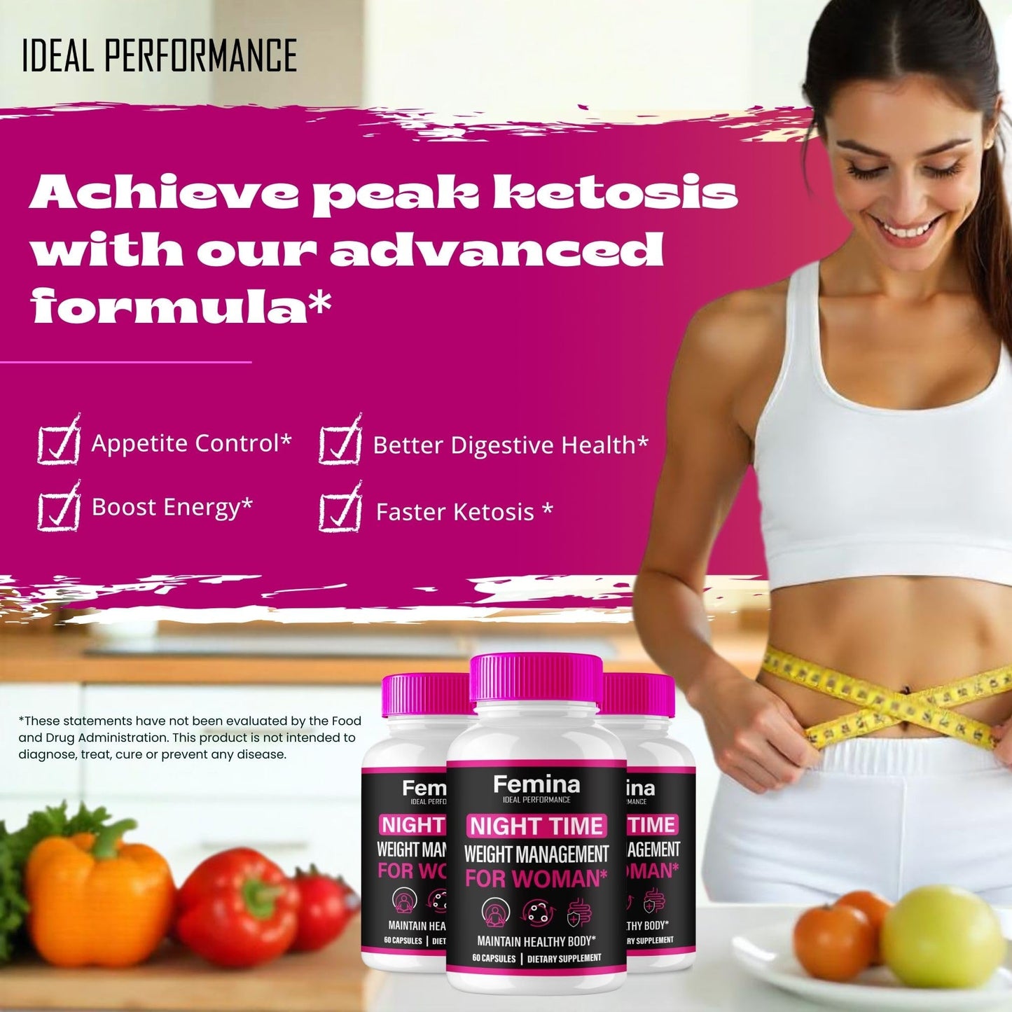 Femina Nighttime Capsules for Women – Premium Night Time Pills (2 Pack) | All Natural Keto Pastillas Reviews