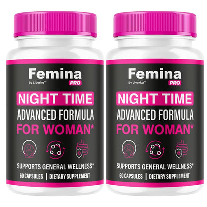 FeminaPro Nighttime Advanced Formula – Night Time Support for Women, 120 Capsules