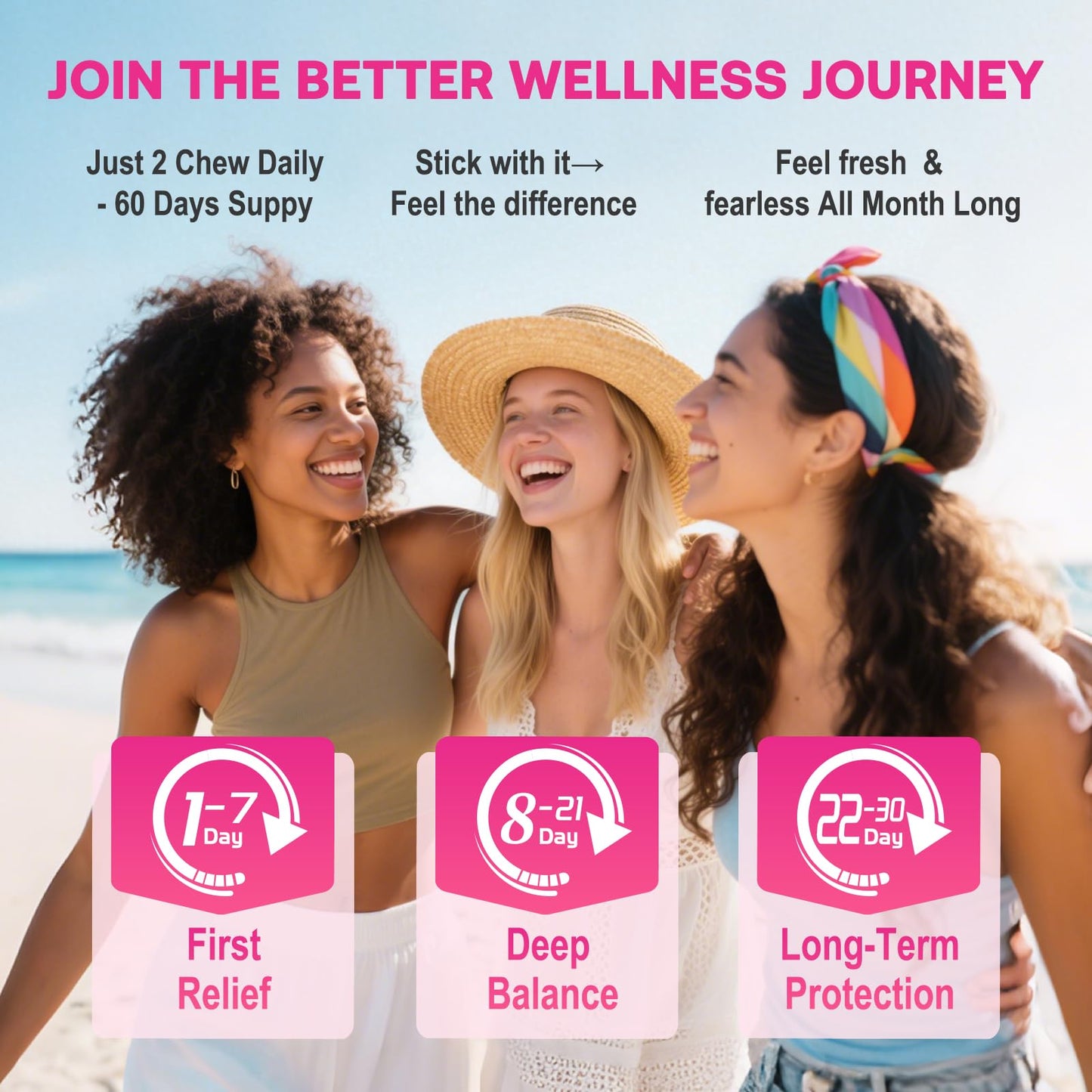 Feminine Balance Gummies for Women, Premium Ph Balance Gummies with Probiotic for Vaginal Flora Balance, Immune Support Supplement, Gluten-Free, Strawberry Flavor with Liquid Filled, 120 Count