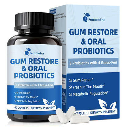 Femmetra Oral Probiotics - Bad Breath & Gum Support, 10B CFU, 60 Capsules