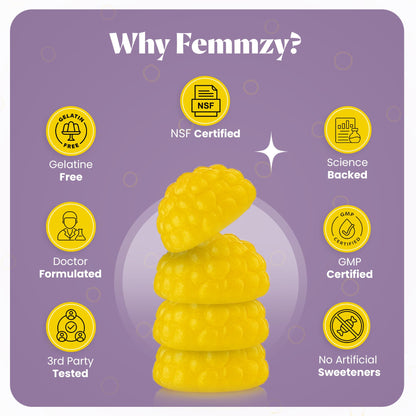 FEMMZY Vaginal Probiotic Gummies for BV, Odor & pH Balance