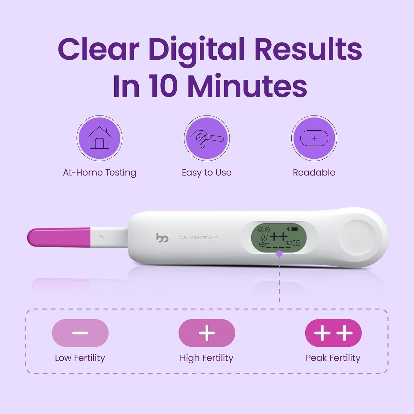 Femometer IVY103 Digital Ovulation Test Kit with App Sync – 10 LH Tests
