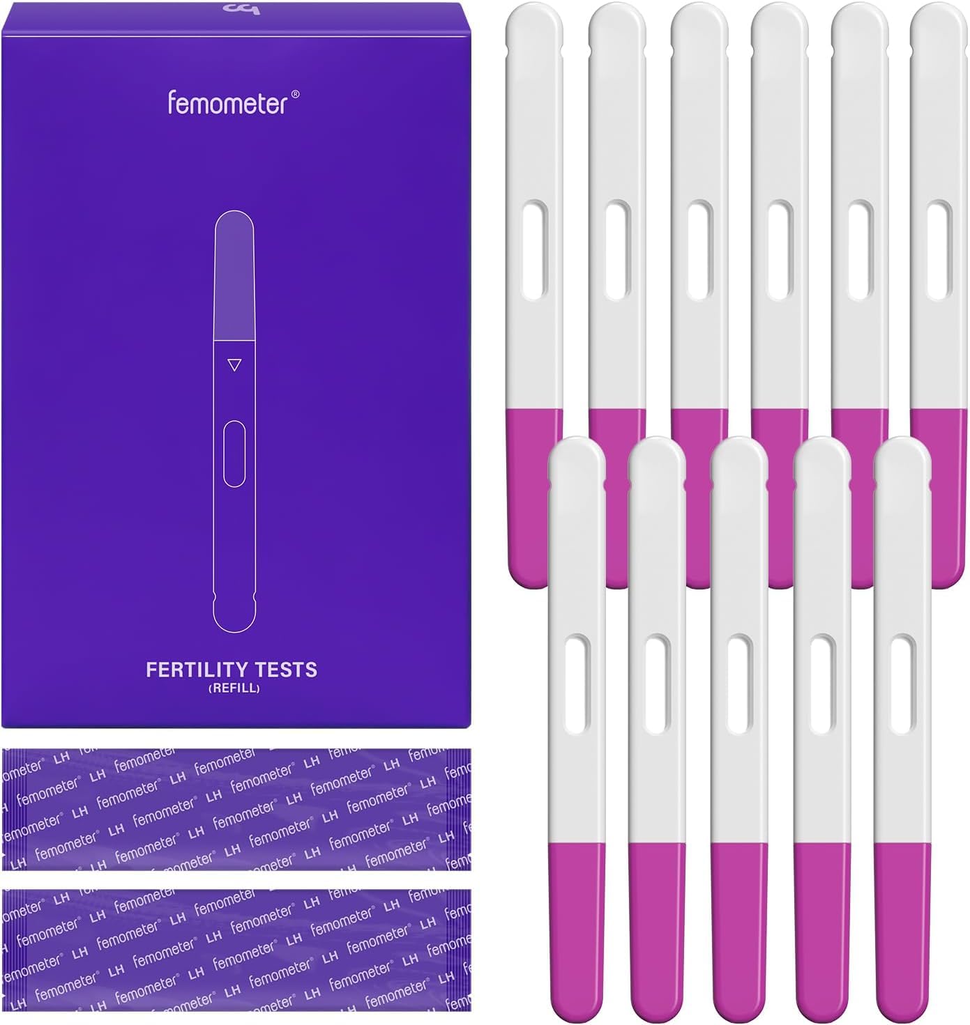 Femometer Ovulation Test Strips Refill for Ivy-103 – 20 Pack LH Tests for Women | App-Synced Ovulation Tracker | Over 99% Accurate