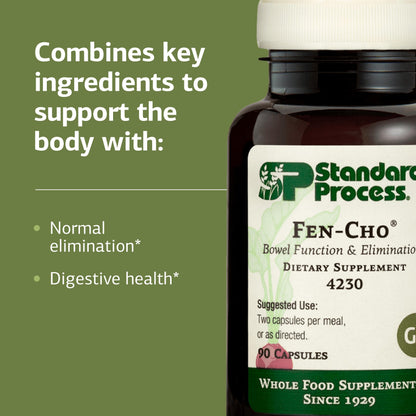 Fen-Cho Digestive & Gut Health Supplement - Gluten-Free, Non-Dairy, Non-Soy | 90 Capsules
