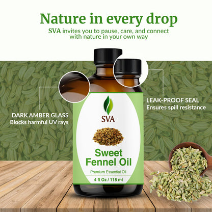 SVA Sweet Fennel Essential Oil 4oz - 100% Natural