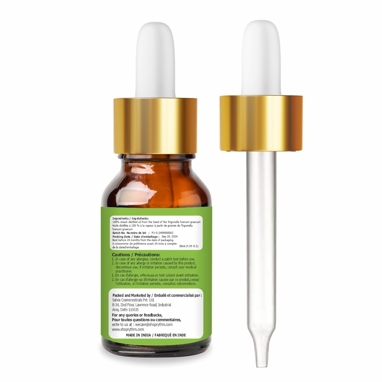 Fenugreek Essential Oil 15ml – 100% Pure & Natural, Undiluted