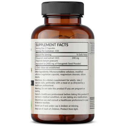 Futurebiotics Fenugreek Extra Strength 2400 MG – Non-GMO, 300 Vegetarian Capsules