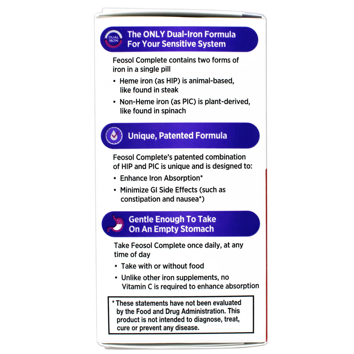 Feosol Complete Iron Supplement – Bifera HIP & PIC, 30 Caplets, Pack of 3 BritishVita | Premium UK Vitamins & Wellness Supplements