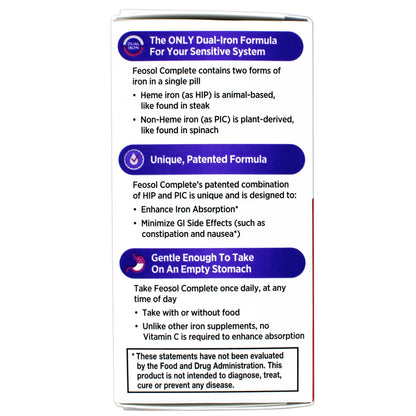 Feosol Complete Iron Supplement – Bifera HIP & PIC, 30 Caplets, Pack of 3 BritishVita | Premium UK Vitamins & Wellness Supplements