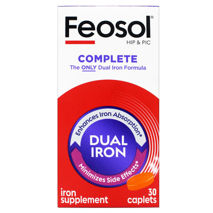 Feosol Complete Iron Supplement – Bifera HIP & PIC, 30 Caplets, Pack of 3 BritishVita | Premium UK Vitamins & Wellness Supplements