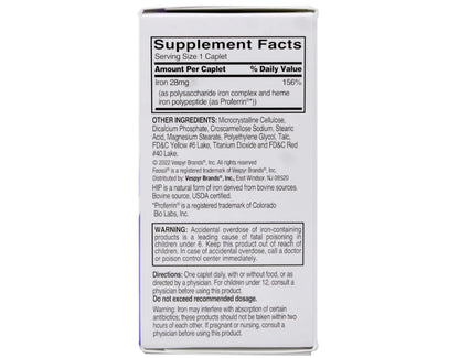 Feosol Complete Iron Supplement – Bifera HIP & PIC, 30 Caplets, Pack of 3 BritishVita | Premium UK Vitamins & Wellness Supplements