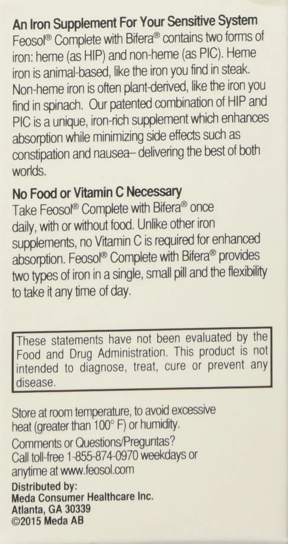 Feosol Complete with Bifera Iron 30 Caplets (3 Pack) | Iron Supplement BritishVita | Premium UK Vitamins & Wellness Supplements