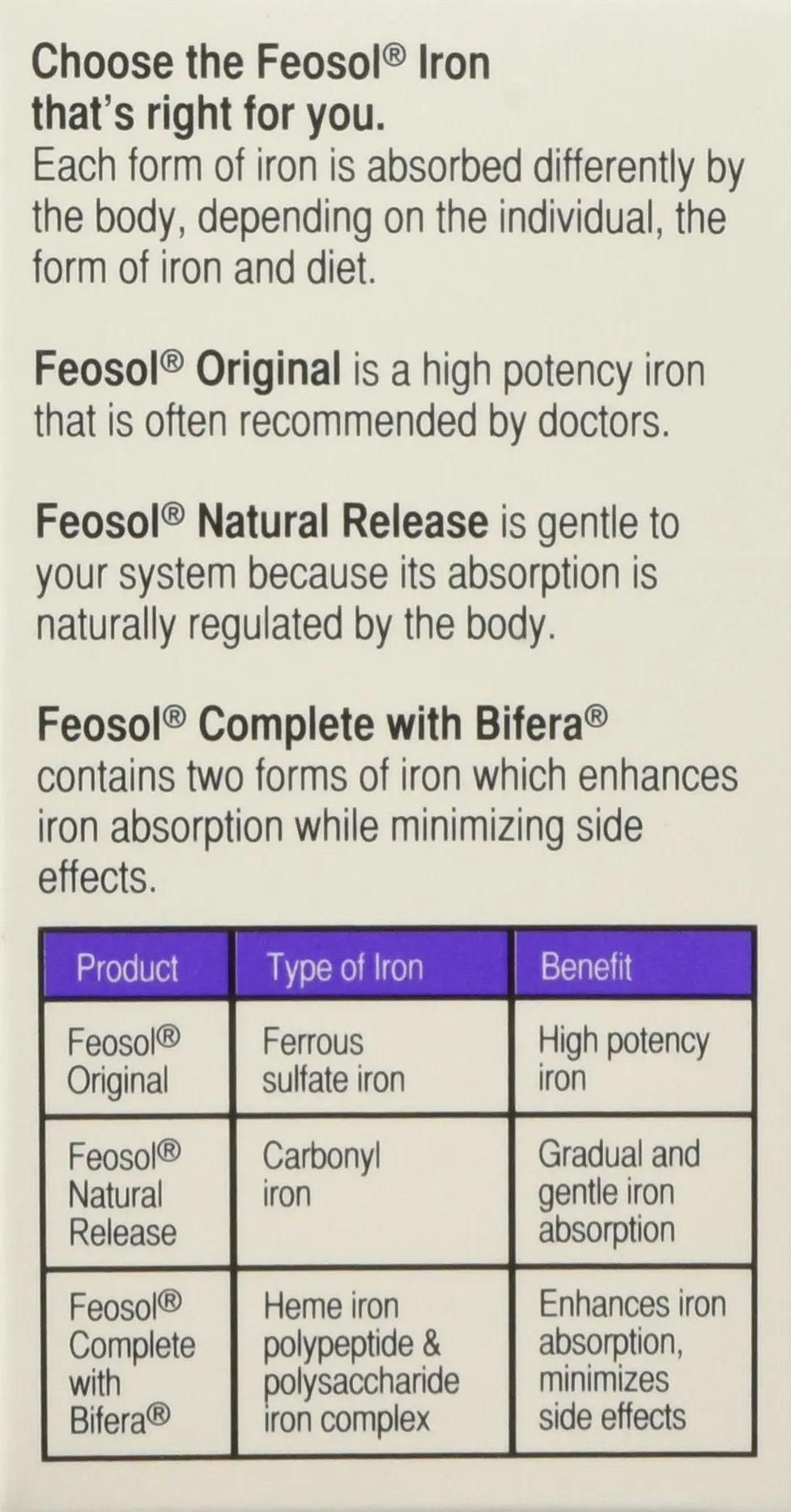 Feosol Complete with Bifera Iron 30 Caplets (3 Pack) | Iron Supplement BritishVita | Premium UK Vitamins & Wellness Supplements