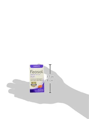 Feosol Complete with Bifera Iron 30 Caplets (3 Pack) | Iron Supplement BritishVita | Premium UK Vitamins & Wellness Supplements
