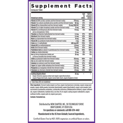 New Chapter Prenatal Vitamins | One Daily Methylfolate & Choline | 60 Count