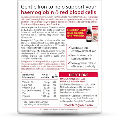 Feroglobin Vitabiotics Organic Iron & Mineral Capsules – 30 Capsules
