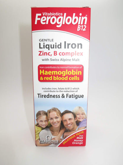 Feroglobin Vitabiotics Iron & B12 Liquid Supplement 200ml