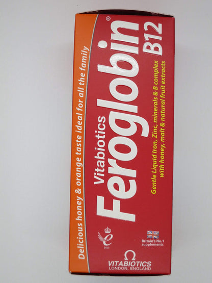 Feroglobin Vitabiotics Iron & B12 Liquid Supplement 200ml