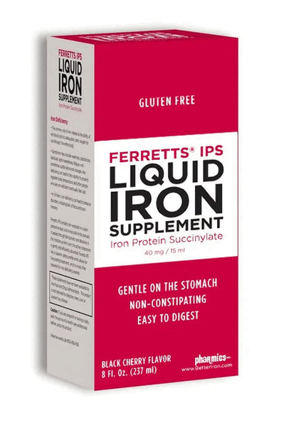 Ferretts IPS Liquid Iron Supplement — 40 mg Iron per 15 mL, Black Cherry (8 fl oz)