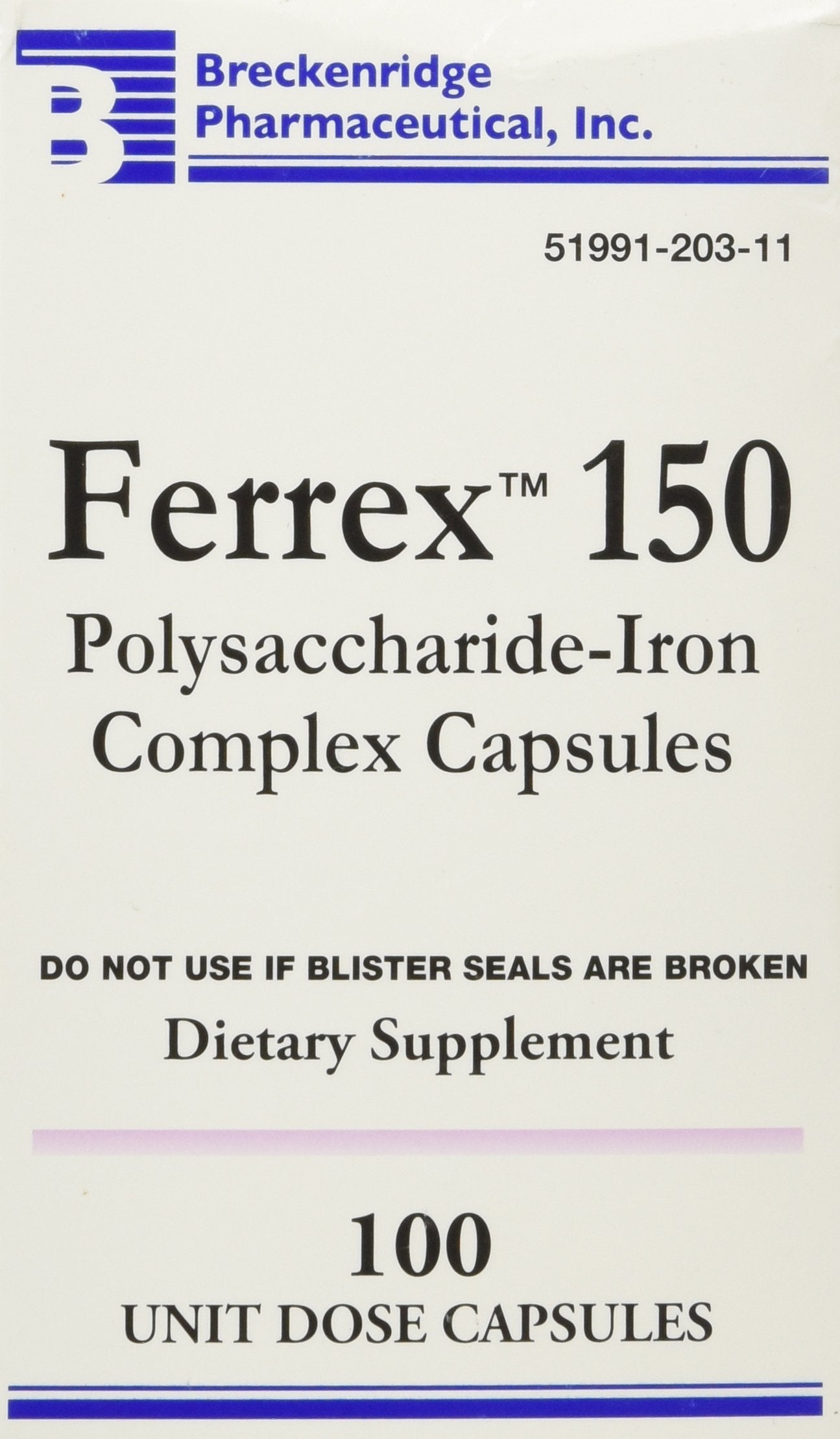 FERREX 150 CAPS BRE Size 10X10 UD – Iron Support