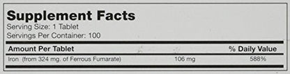 Ferrocite Tablets 100ct – Compare to Hemocyte (324mg) Iron Supplement
