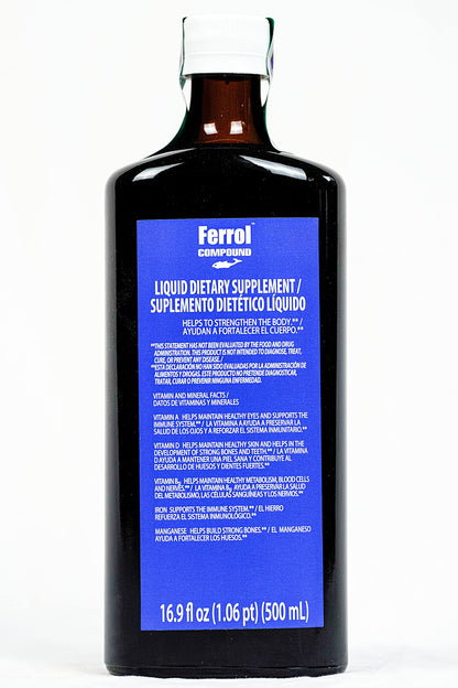 Ferrol Compound-Liquid Dietary Supplement 16.9 fl oz (500ml) | Iron & Immune Support