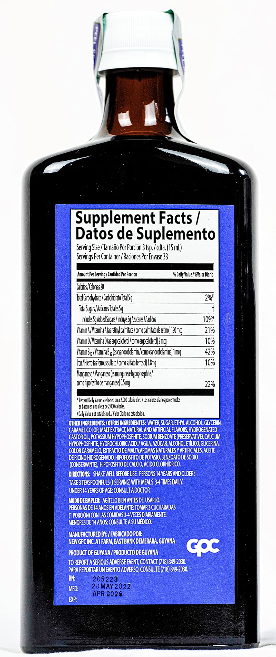 Ferrol Compound-Liquid Dietary Supplement 16.9 fl oz (500ml) | Iron & Immune Support