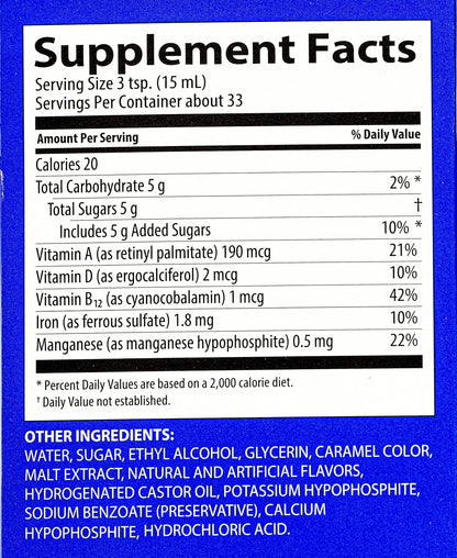 Ferrol Compound-Liquid Dietary Supplement 16.9 fl oz (500ml) | Iron & Immune Support