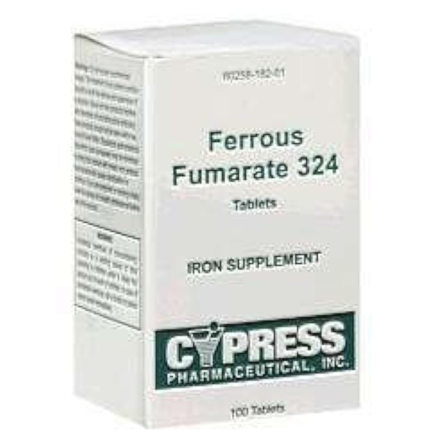 Cypress Pharmaceutical Ferrous Fumarate 324 Tablets – Boxed, 100 Count