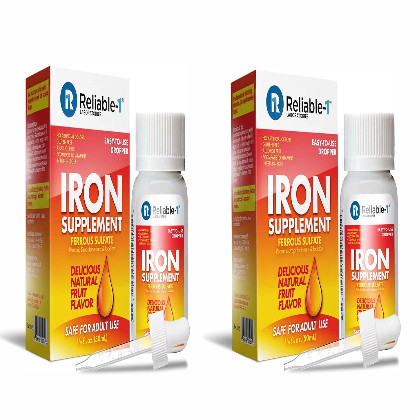 Ferrous Sulfate Pediatric Drops (2-Pack) – Iron for Infants & Toddlers