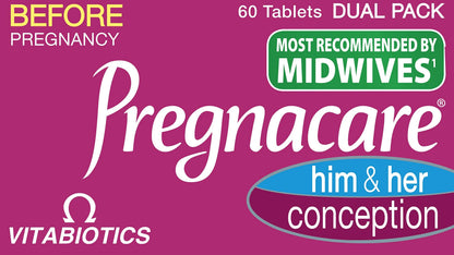 Vitabiotics Pregnacare His & Her Conception Dual Pack 2x30 Tablets