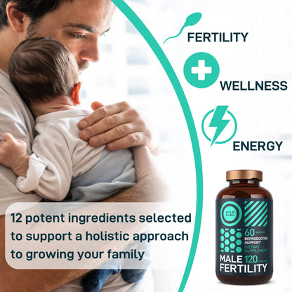 Fertility Supplements for Men – Prenatal Vitamin with Maca, Ashwagandha & Zinc | 120 Caps