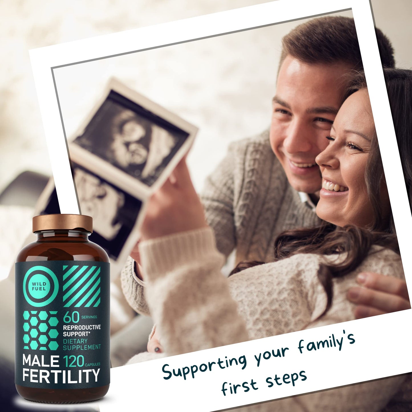 Fertility Supplements for Men – Prenatal Vitamin with Maca, Ashwagandha & Zinc | 120 Caps