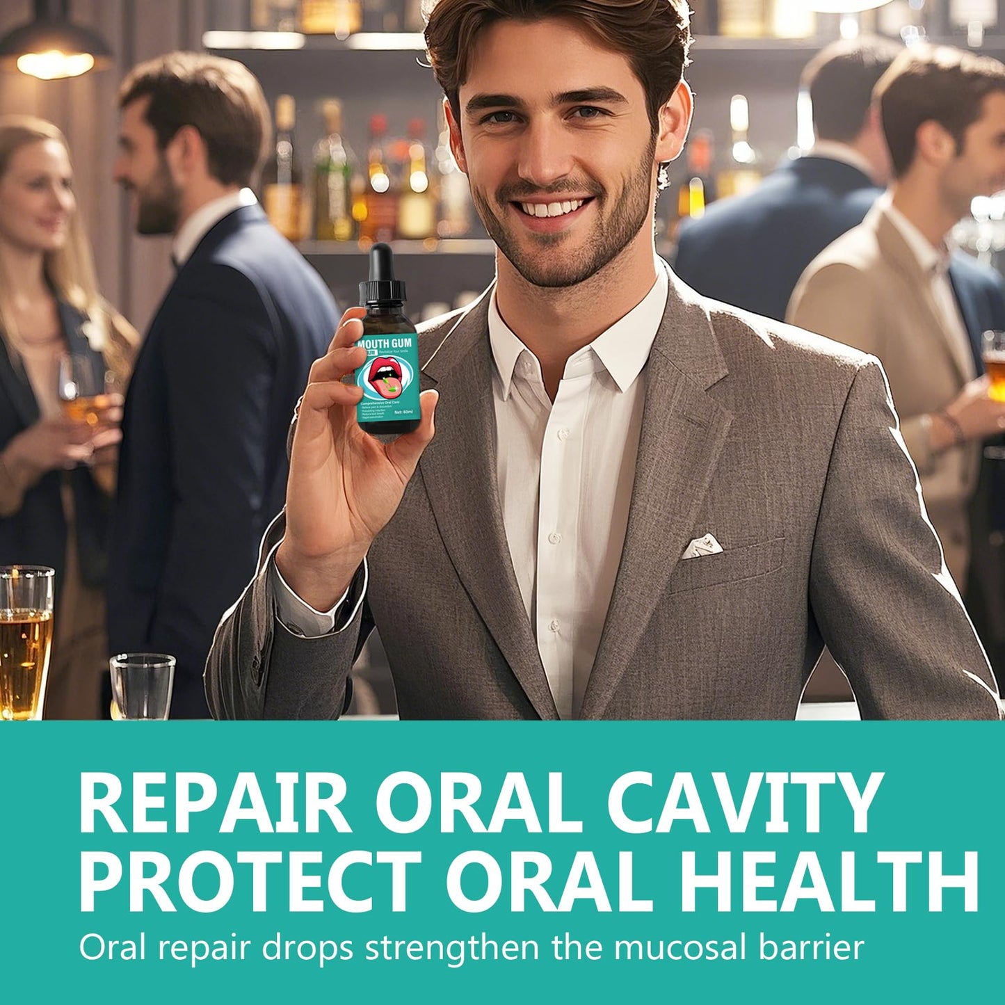 Feulover Gum Restore Drops - Natural Gum Support, Fresh Breath, Alcohol-Free