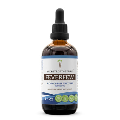 Secrets of the Tribe Feverfew Alcohol-Free Liquid Extract – 4 FL OZ Tincture