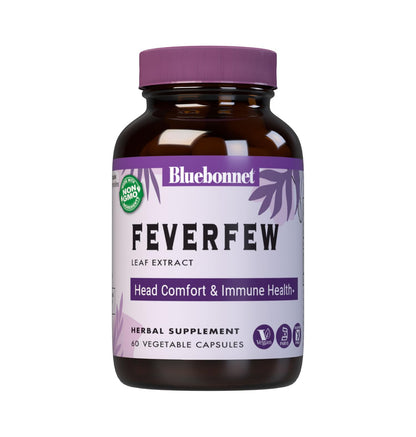 BlueBonnet Nutrition Feverfew Leaf Extract – Immune Health & Head Comfort | 60 Veg Capsules