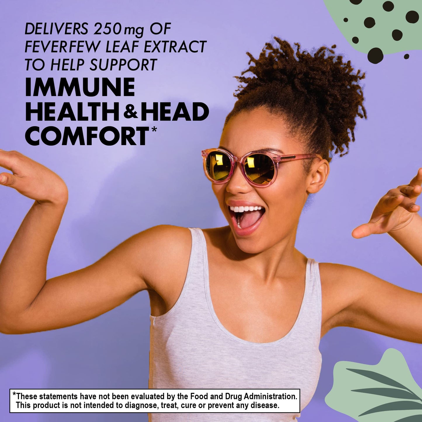 BlueBonnet Nutrition Feverfew Leaf Extract – Immune Health & Head Comfort | 60 Veg Capsules