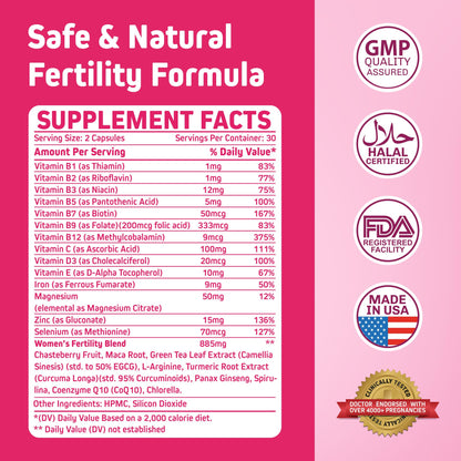 FFC Female Fertiliceive -Clinically Tested Hormonal Support Formula |65% Pregnancy Rate in 3 Months |4,000+ Real-World & 500+ Doctor-Verified Pregnancies |Supports Ovulation & Egg Health | Halal