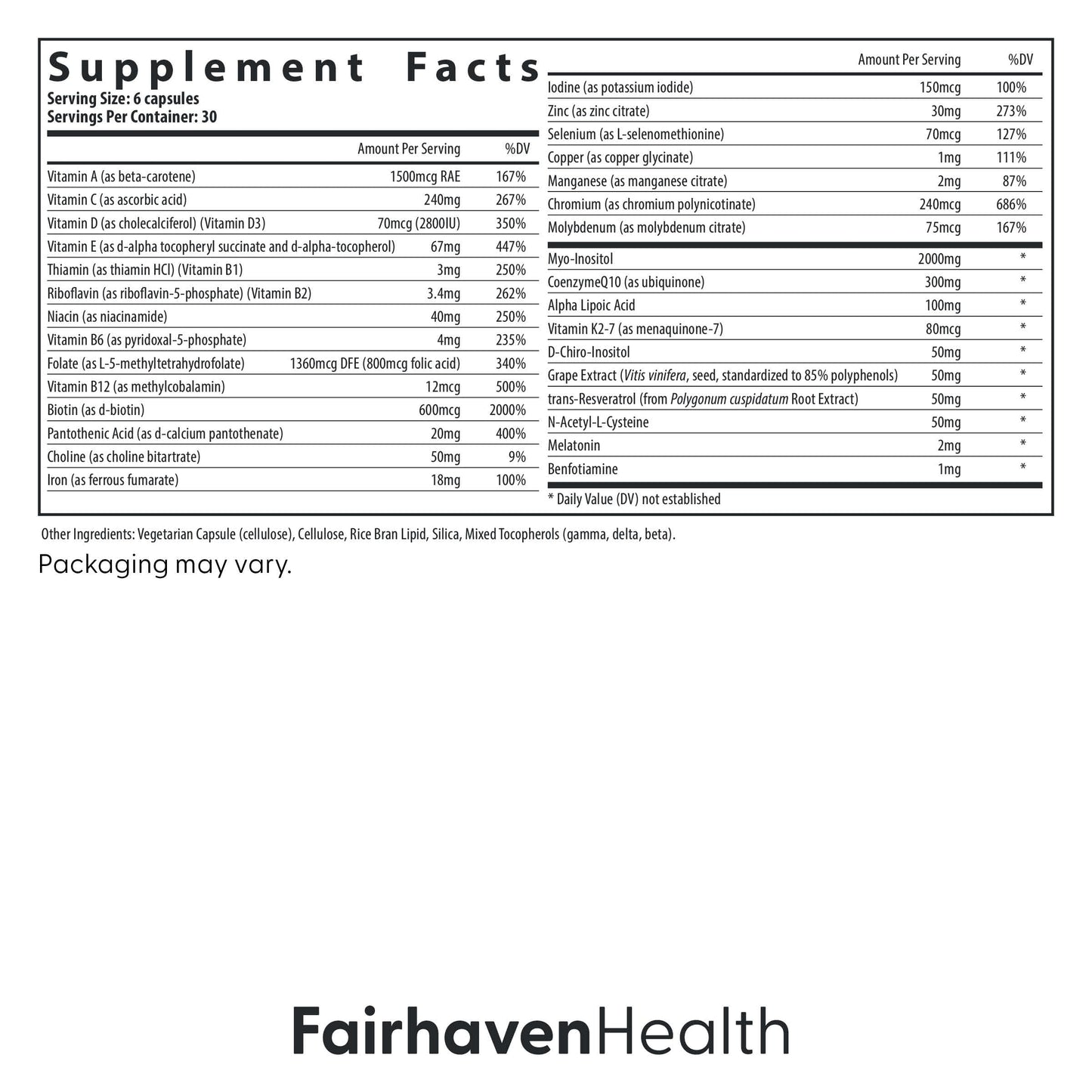 Fairhaven Health FH Pro for Women | Fertility Support & Regular Cycles | 180 Capsules