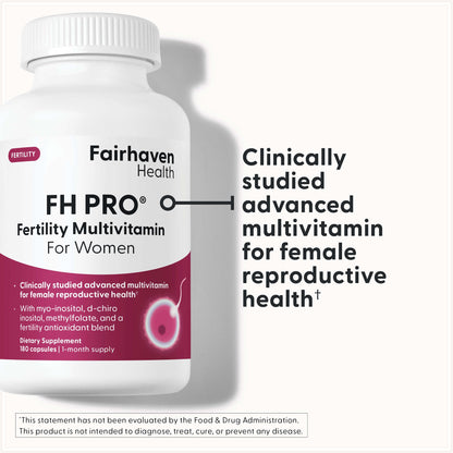 Fairhaven Health FH Pro for Women | Fertility Support & Regular Cycles | 180 Capsules