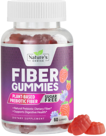 Fiber Gummies 4g - Sugar Free Prebiotic Fiber Gummies for Adults | 60 Gummies