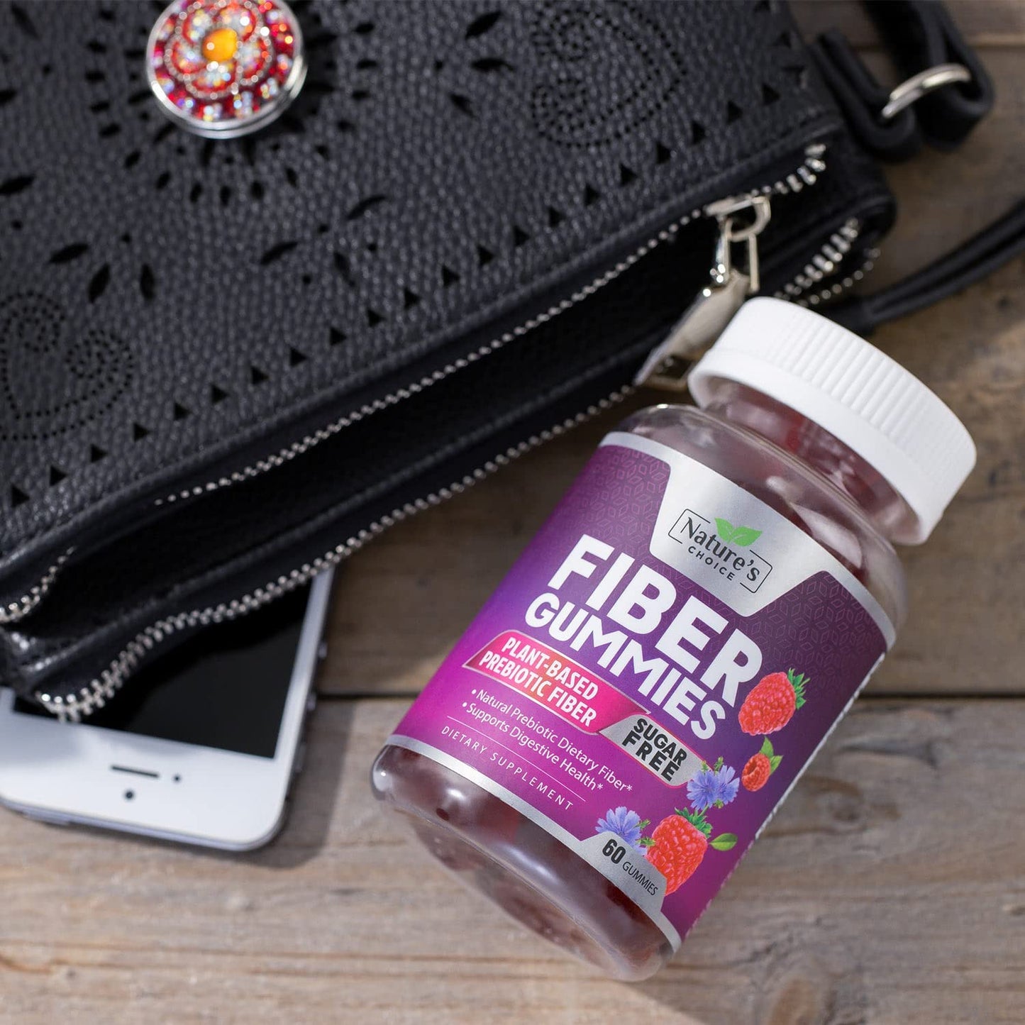 Fiber Gummies 4g - Sugar Free Prebiotic Fiber Gummies for Adults | 60 Gummies