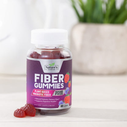 Fiber Gummies 4g - Sugar Free Prebiotic Fiber Gummies for Adults | 60 Gummies