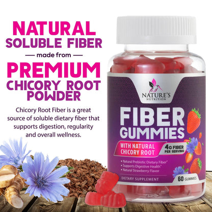 Fiber Gummies for Adults 4g – Prebiotic Plant-Based Fiber Gummy
